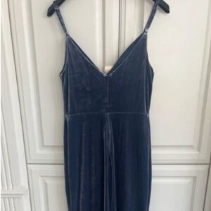 Revelry Blue Grey Velvet Dress (size 6)